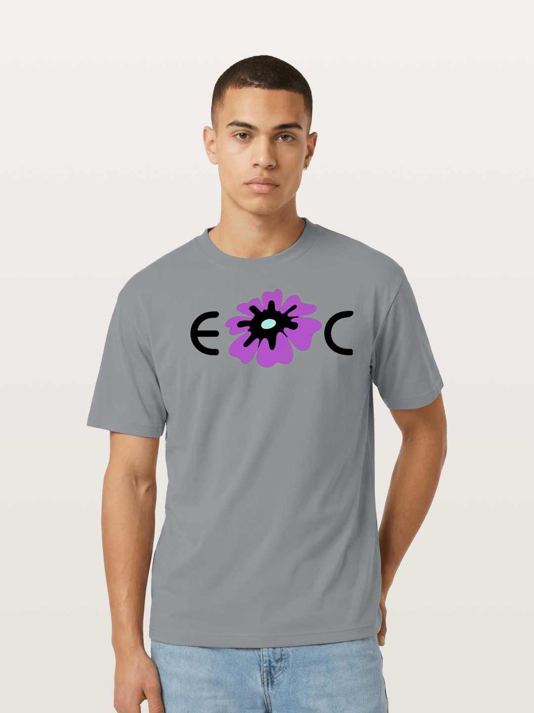 Purple EDC Daisy Silhouette Cotton T-shirt