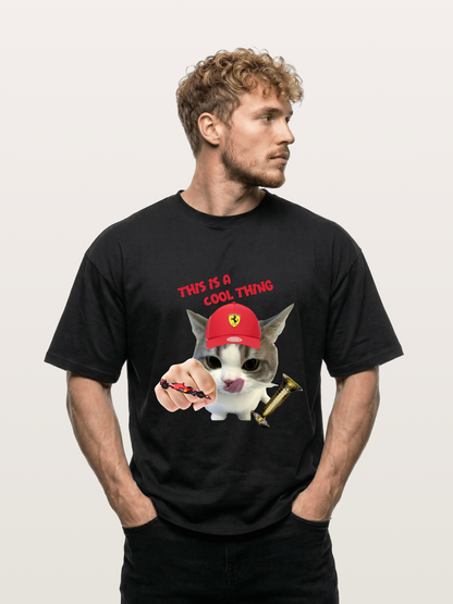 Ferrari Cat F1 Meme Gildan T-shirt