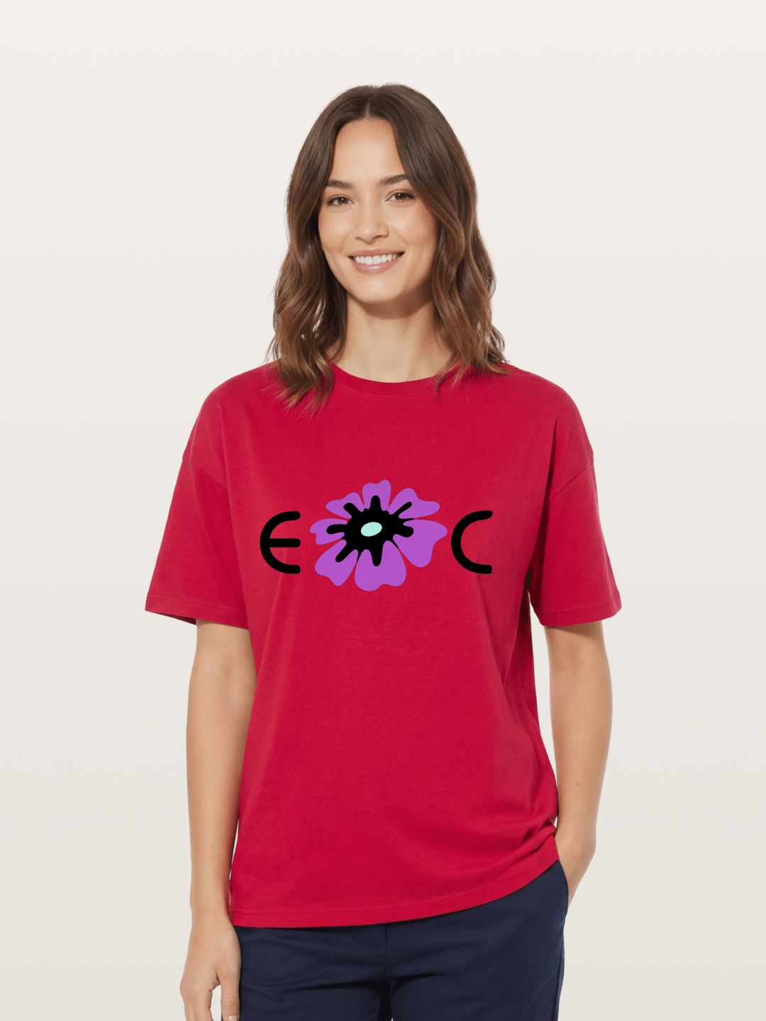 Purple EDC Daisy Silhouette Gildan T-shirt