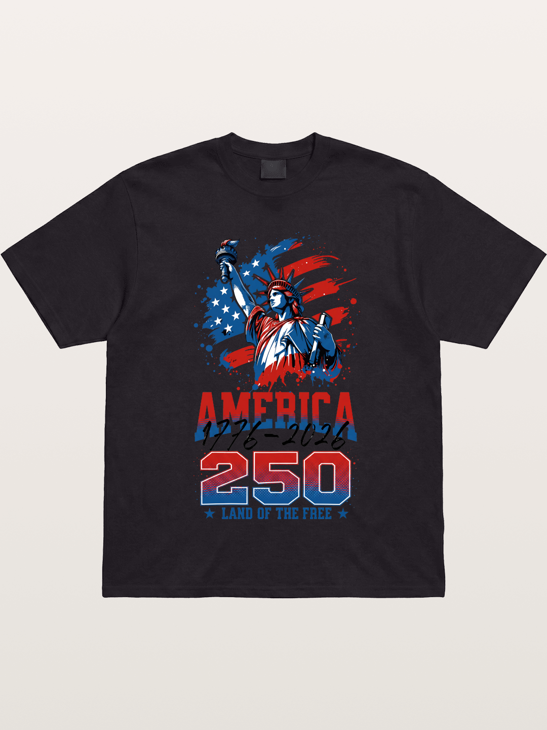 Liberty 250 Years Freedom Print Gildan T-shirt