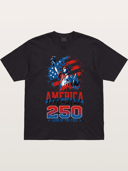 Liberty 250 Years Freedom Print Gildan T-shirt