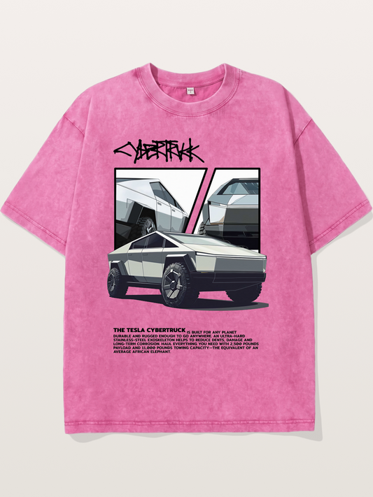 Tesla Cybertruck Poster Washed T-shirt