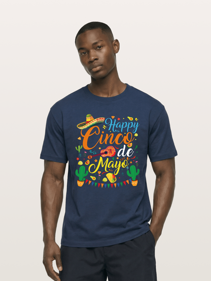 Cinco de Mayo Colorful Festival Design Cotton T-shirt