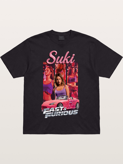 Fast & Furious Pink Crew Cotton T-shirt