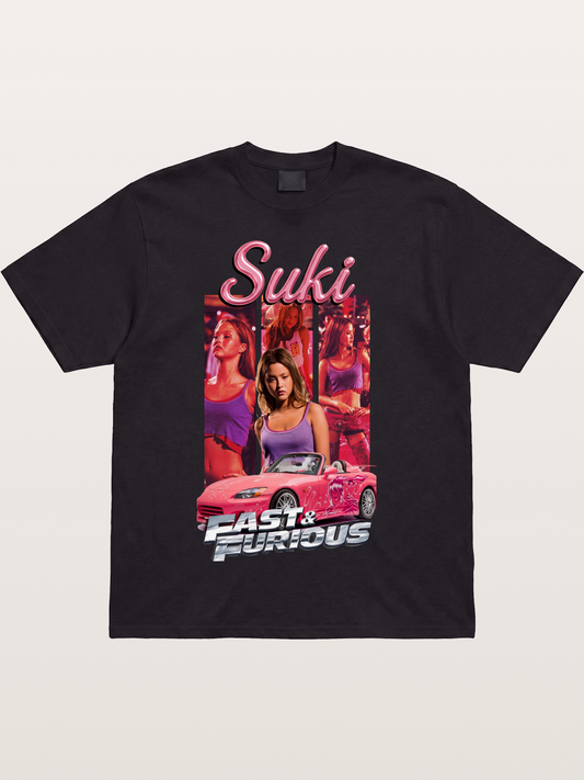 Fast & Furious Pink Crew Cotton T-shirt