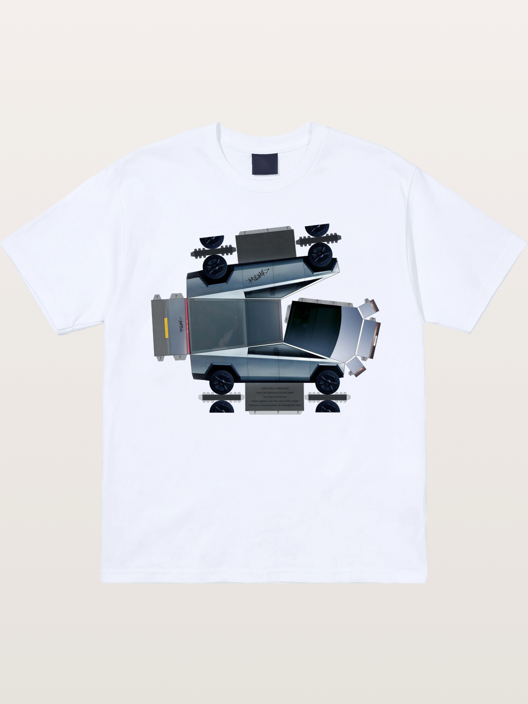 Cybertruck Paper Craft Print Gildan T-shirt