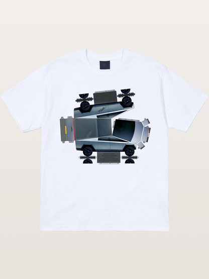 Cybertruck Paper Craft Print Gildan T-shirt