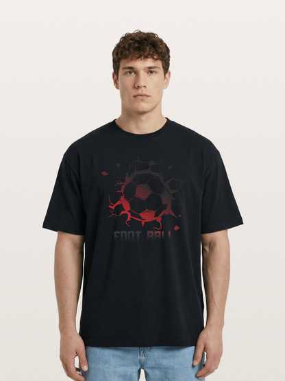 Football Crack Effect USA Style Cotton T-shirt