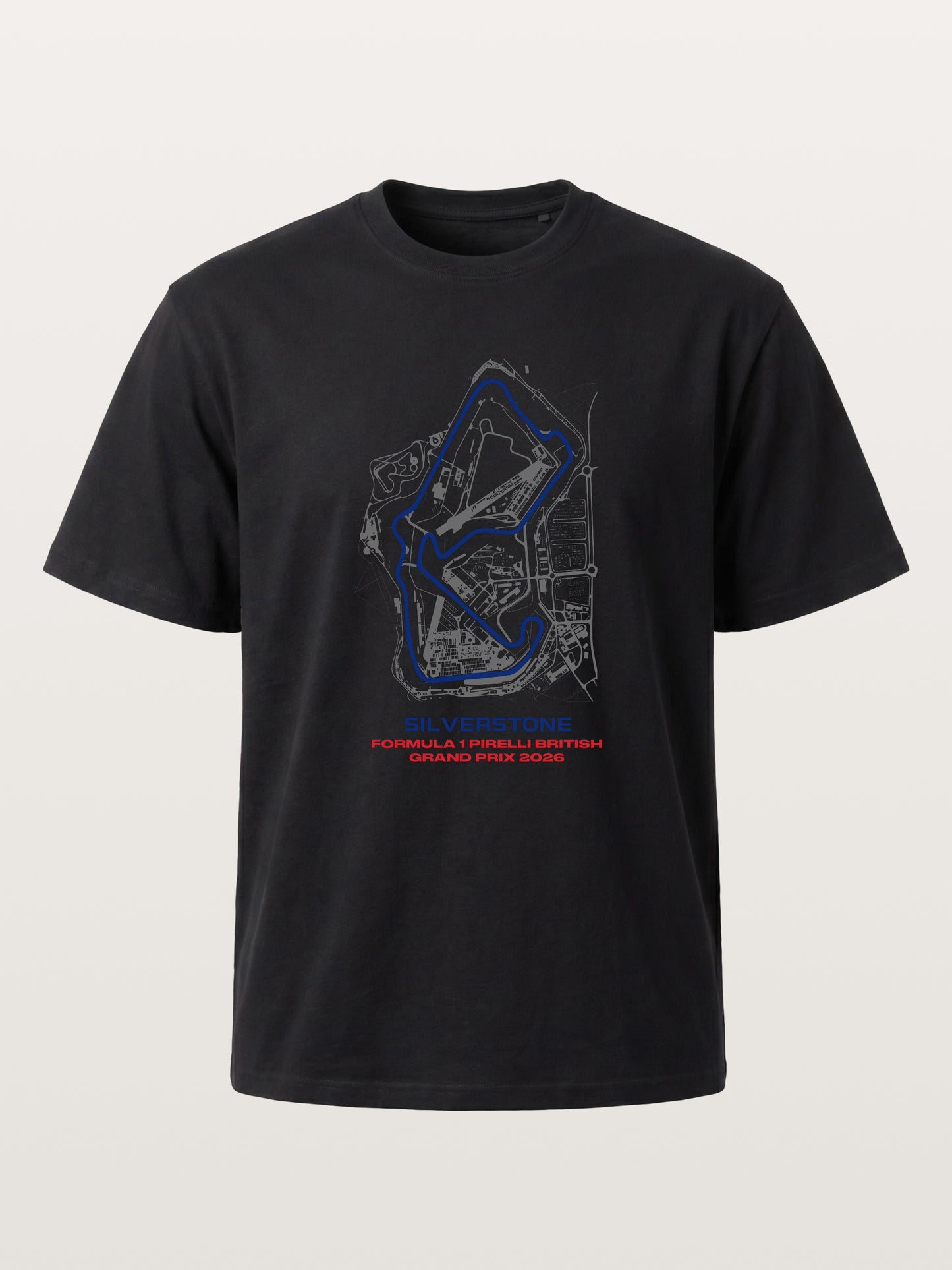 Silverstone Circuit Blueprint Layout Gildan T-shirt