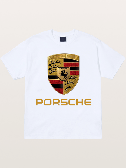 Porsche Golden Emblem Gildan T-shirt