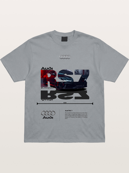 Audi RS7 Typography Collage Gildan T-shirt