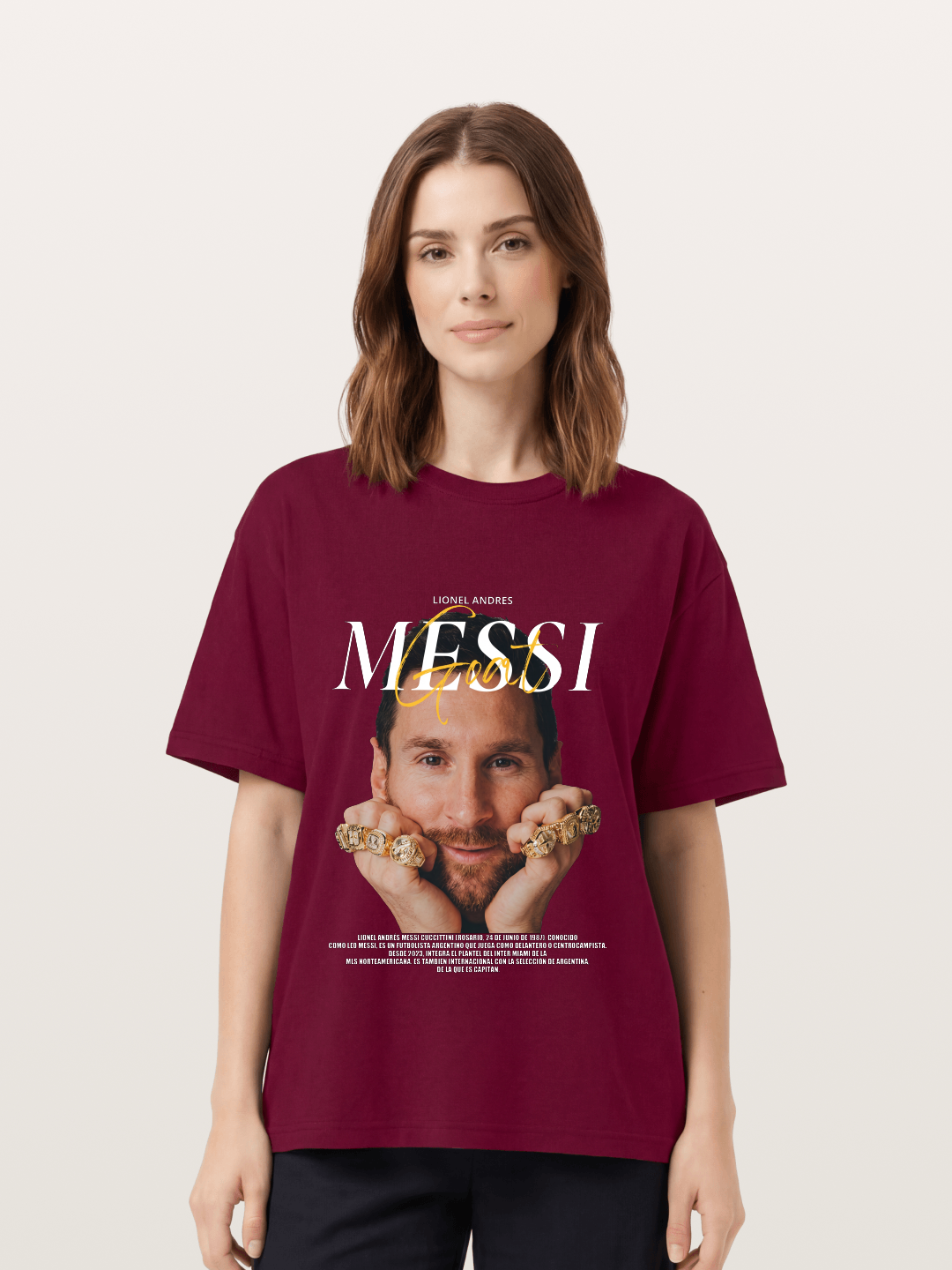 Messi GOAT Champion Rings Gildan T-shirt