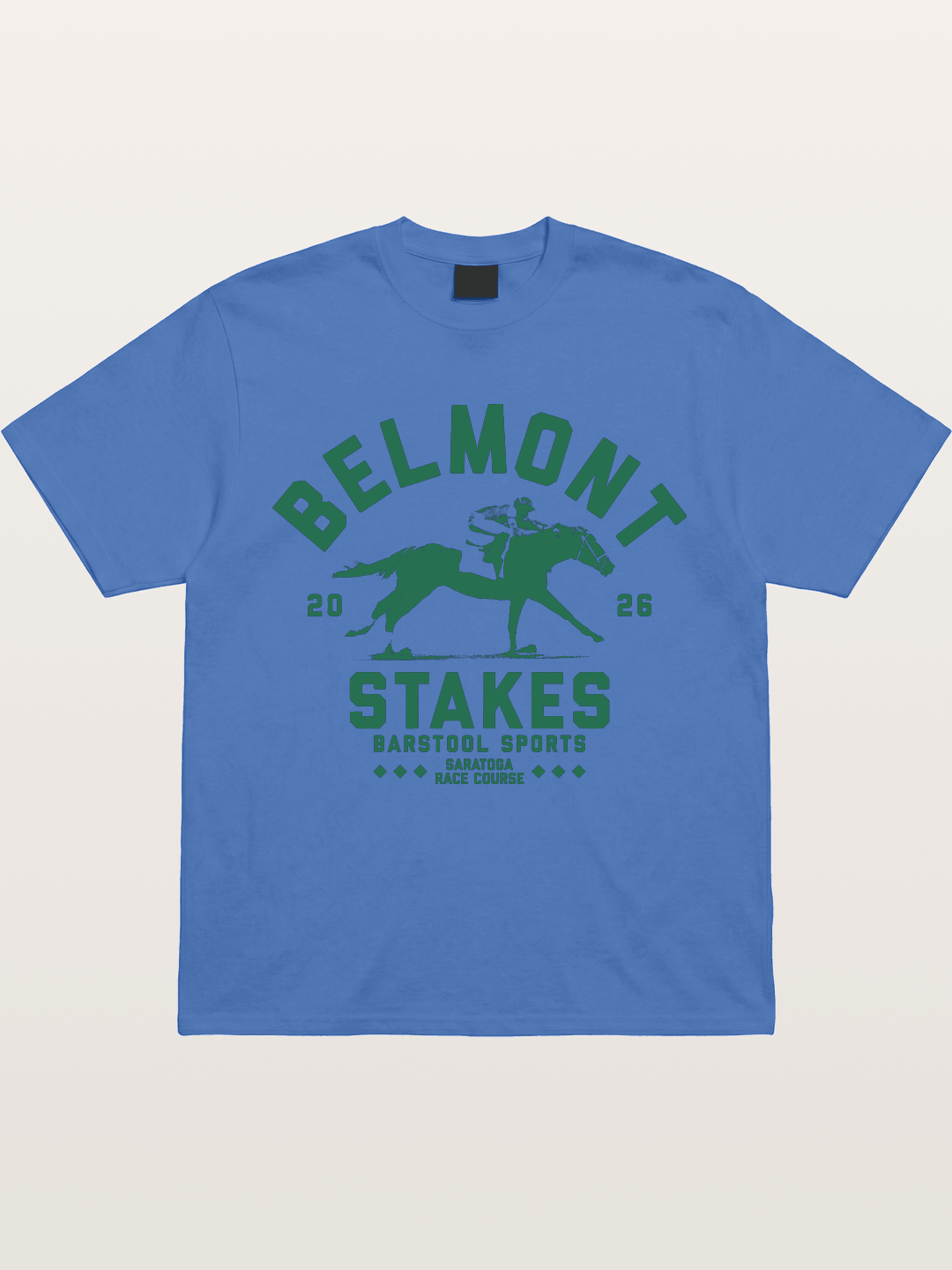 Belmont Stakes Horse Rider Silhouette Gildan T-shirt