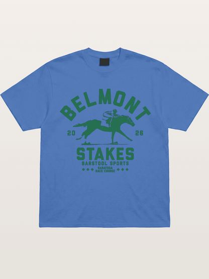 Belmont Stakes Horse Rider Silhouette Gildan T-shirt