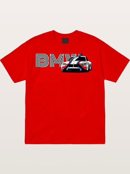 BMW M Series Typography Print Cotton T-shirt