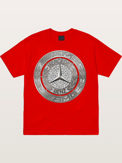 Mercedes Diamond Logo Art Cotton T-shirt