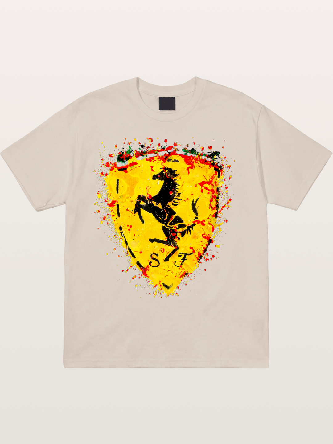 Ferrari Paint Splash Logo Cotton T-shirt