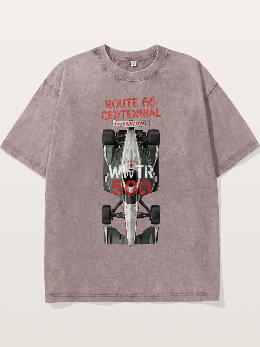 Back View Route66 IndyCar Washed T-shirt
