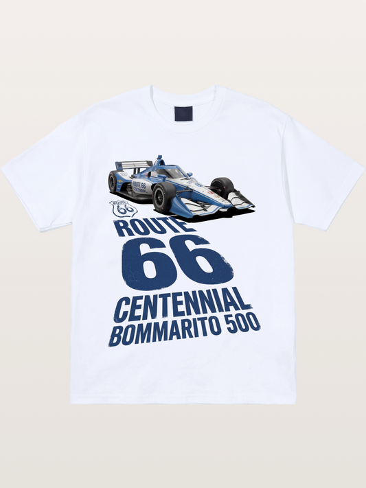 Blue IndyCar Route66 Print Gildan T-shirt