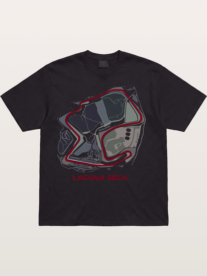 Laguna Seca Corkscrew Track Cotton T-shirt