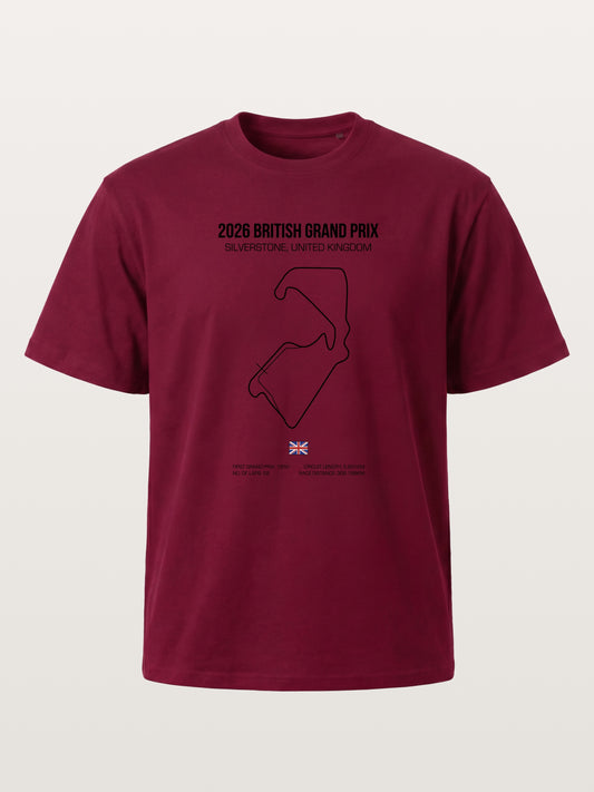 British Grand Prix Silverstone Track Outline Gildan T-shirt
