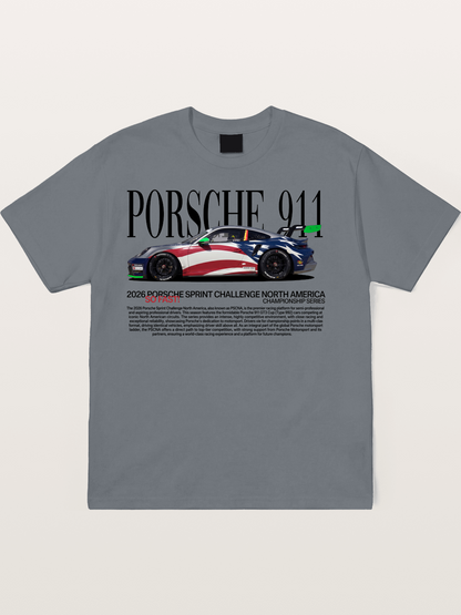 Porsche 911 Sprint Challenge Livery Cotton T-shirt