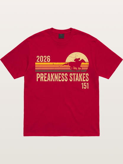 Retro Sunset Preakness Stakes 2026 Gildan T-shirt