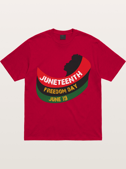 Juneteenth Freedom Day Silhouette Gildan T-shirt