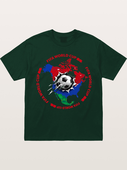 Soccer Ball Americas Burst Design Gildan T-shirt