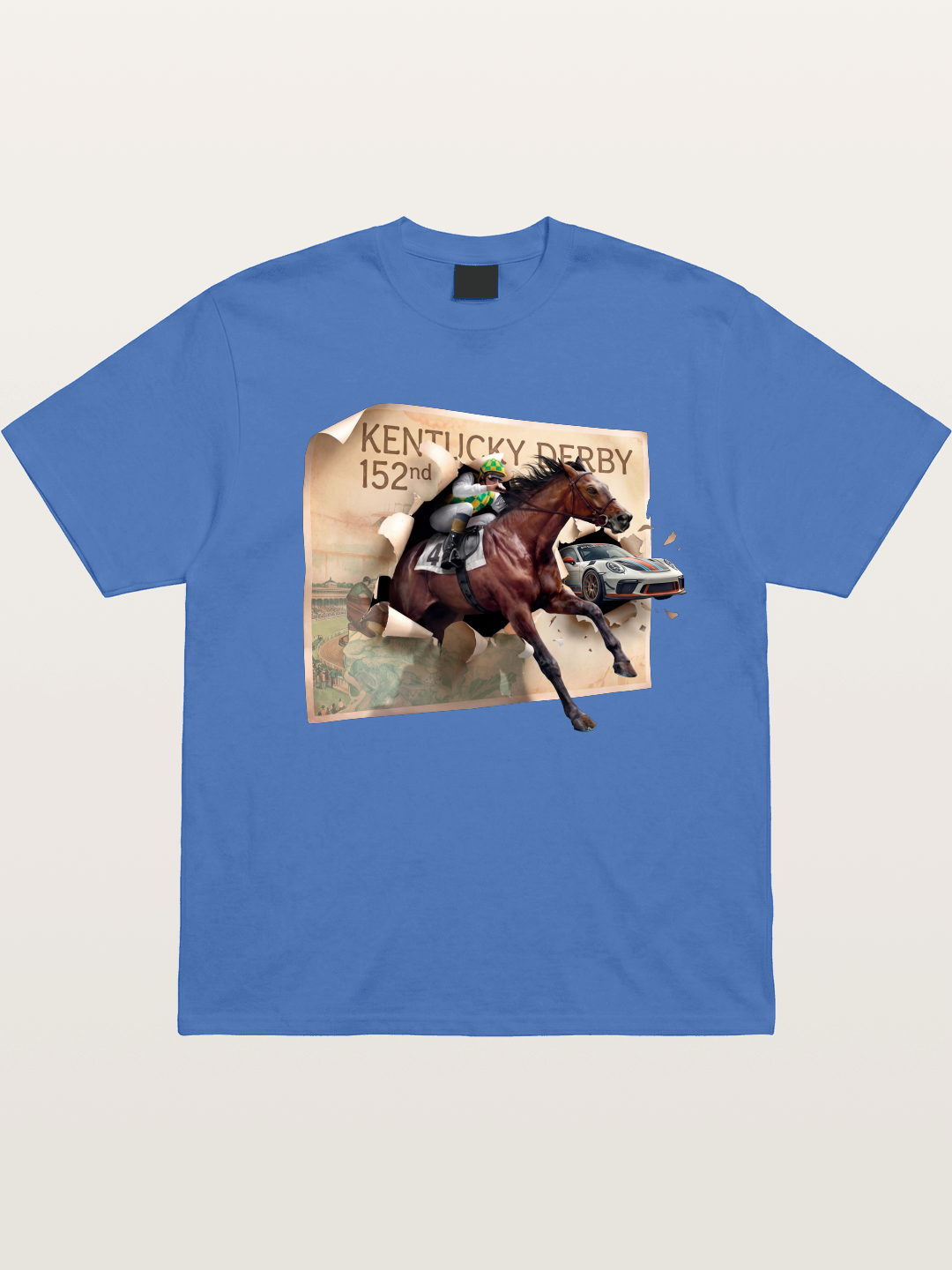 Derby Horse Porsche Collision Gildan T-shirt