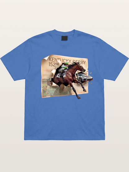 Derby Horse Porsche Collision Gildan T-shirt