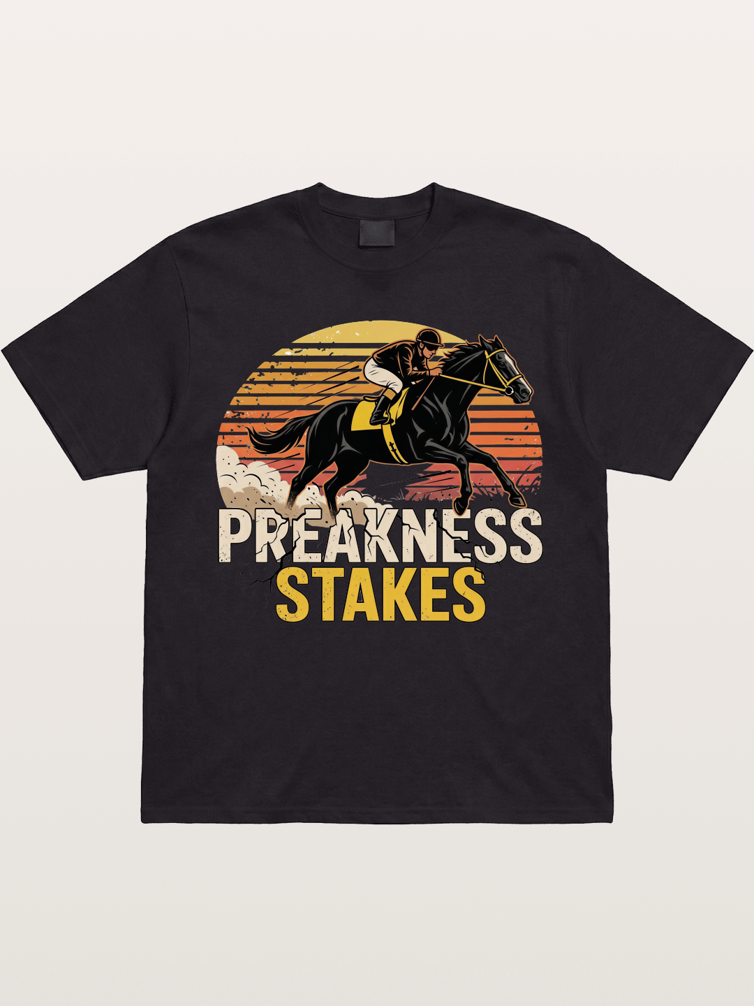 Preakness Stakes Retro Sunset Print Gildan T-shirt