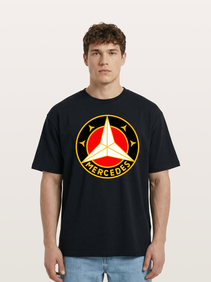 Vintage Mercedes Star Logo Cotton T-shirt
