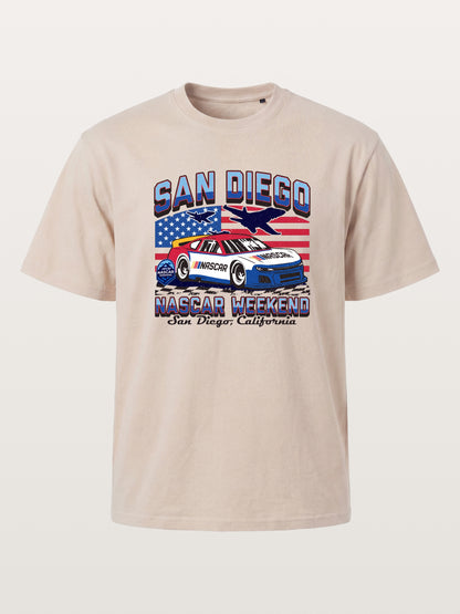 San Diego NASCAR Jet and Race Car Cotton T-shirt