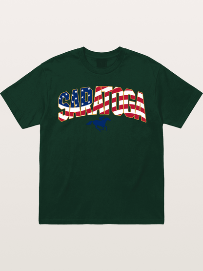 Saratoga Horse Racing American Colors Gildan T-shirt