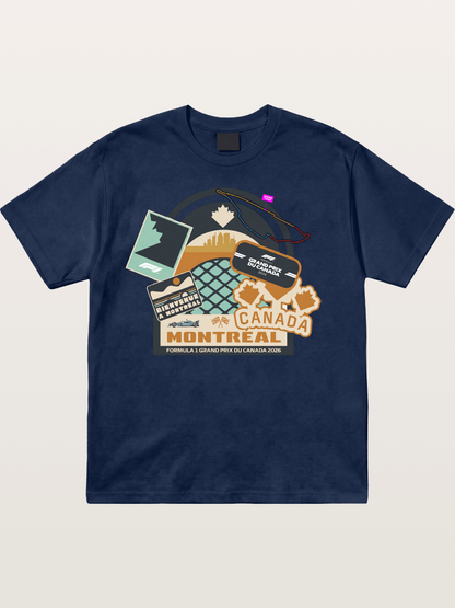 Montreal Canada GP 2026 Collage Cotton T-shirt