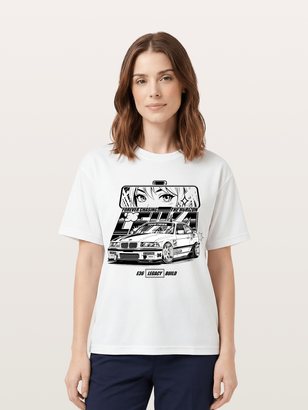 Vintage Race Car Cotton T-shirt