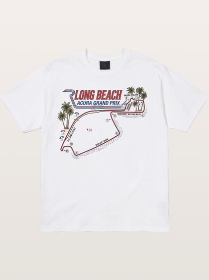 Long Beach Race Track Art Cotton T-shirt