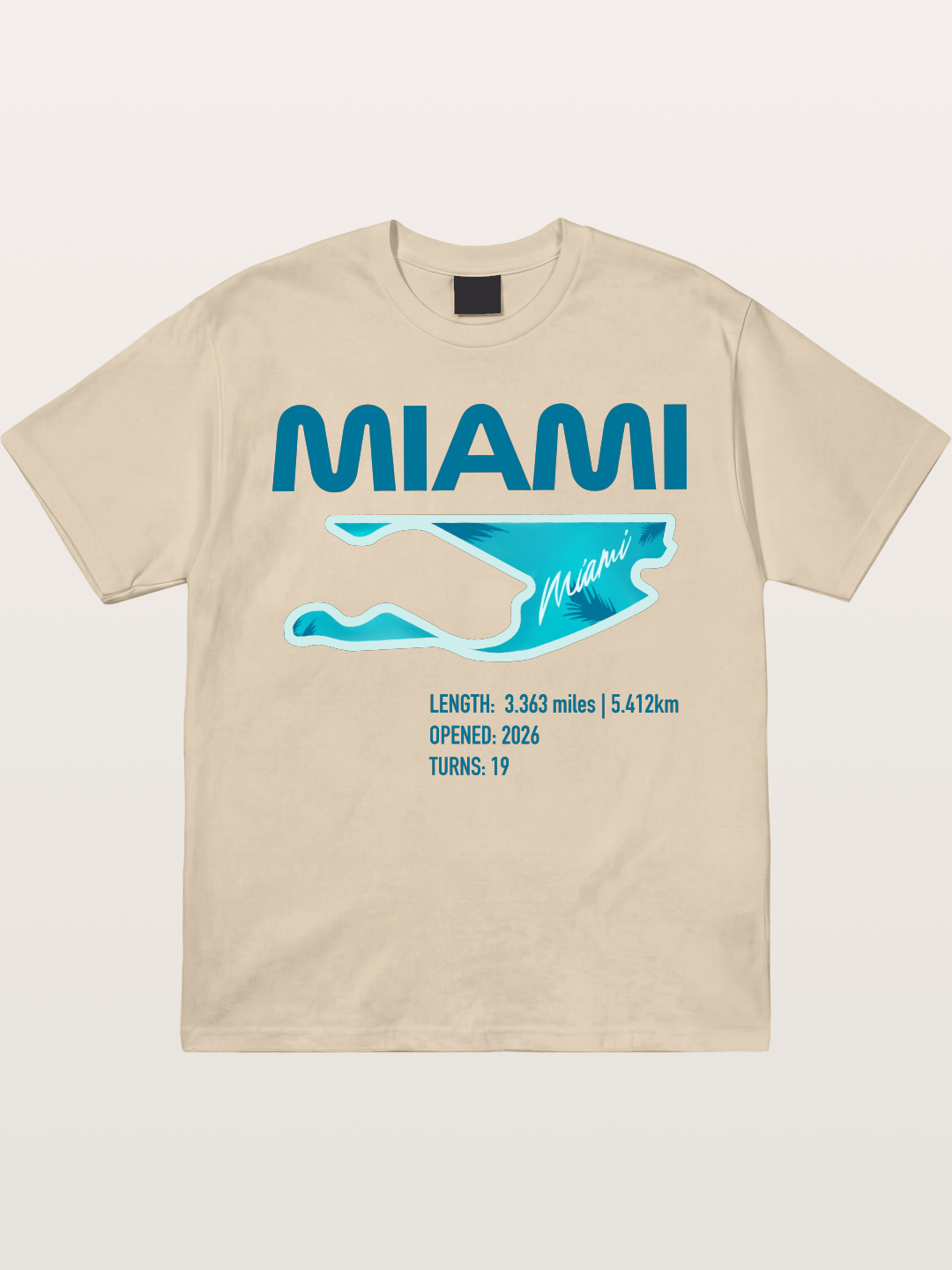 Miami F1 Circuit Map 2026 Gildan T-shirt