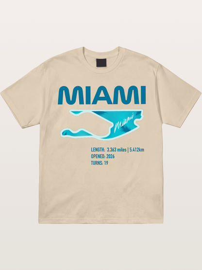 Miami F1 Circuit Map 2026 Gildan T-shirt
