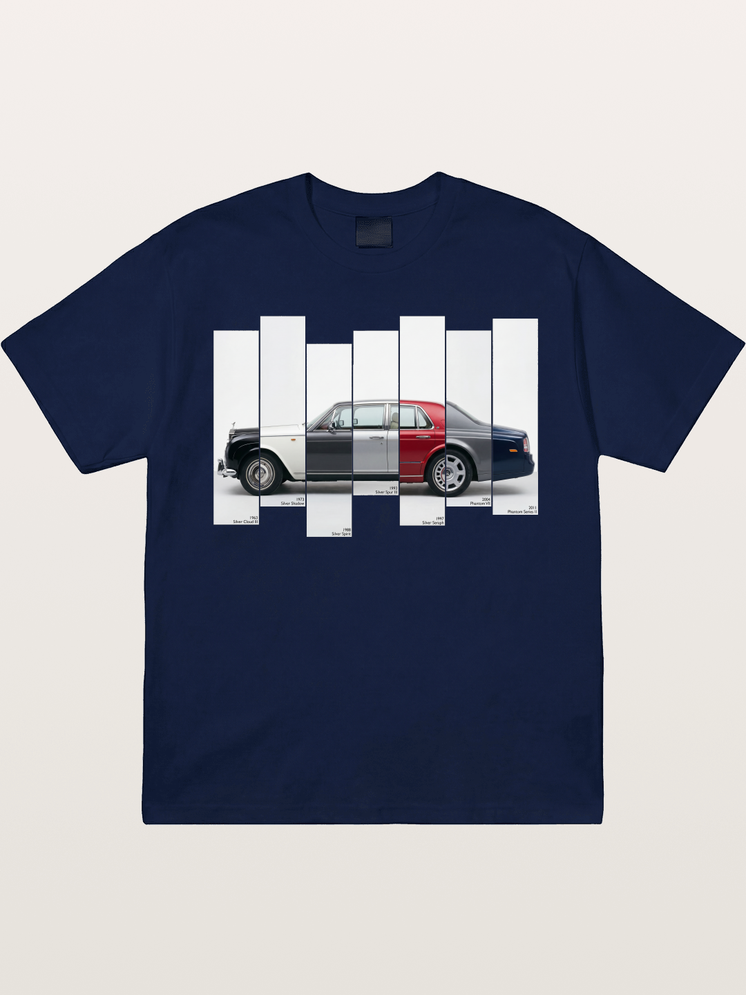 Multi-Color Rolls Royce Timeline Gildan T-shirt