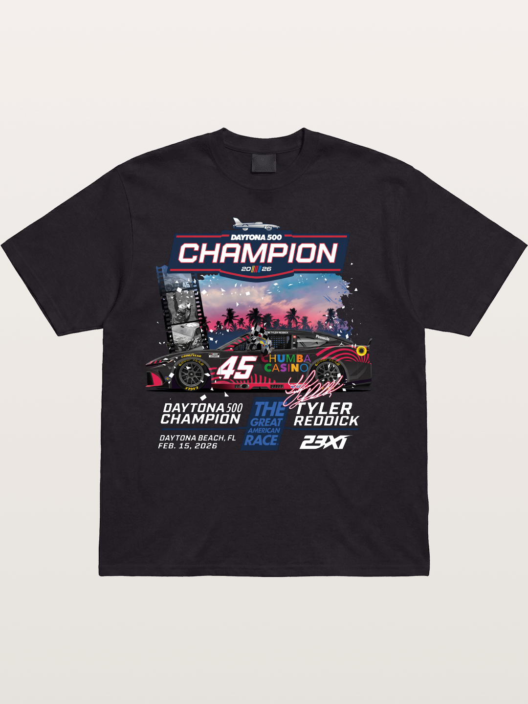 Tyler Reddick 45 Champion Car Art Cotton T-shirt