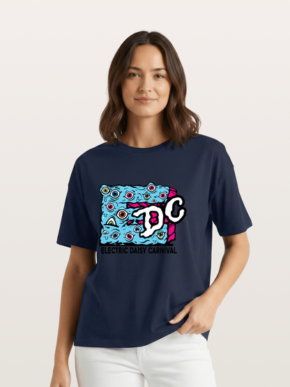 EDC Trippy Eye Daisy Print Gildan T-shirt
