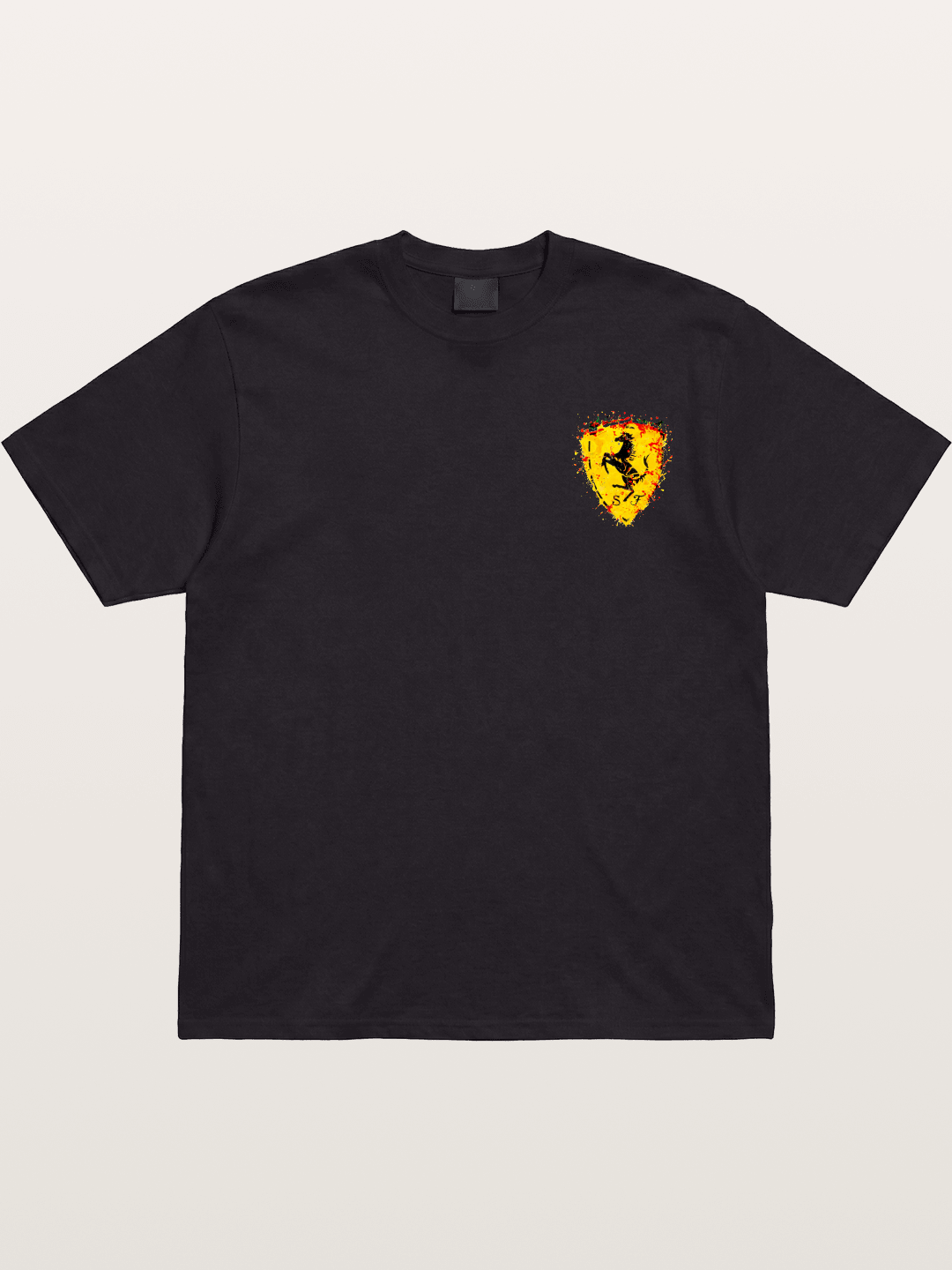 Ferrari Paint Splash Logo Cotton T-shirt