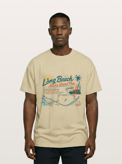 California Long Beach Race Poster Gildan T-shirt