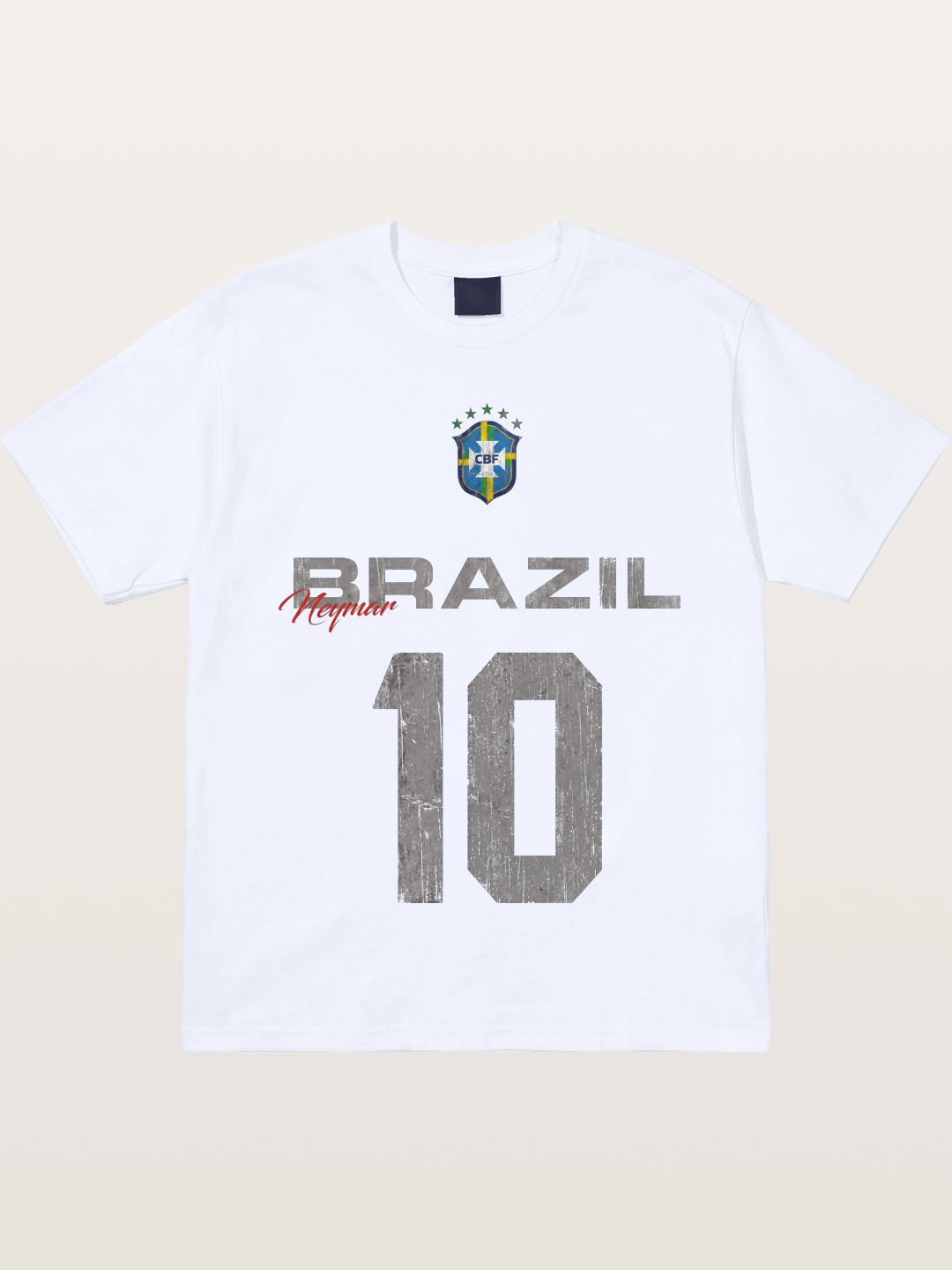 Brazil Neymar 10 Vintage Gildan T-shirt
