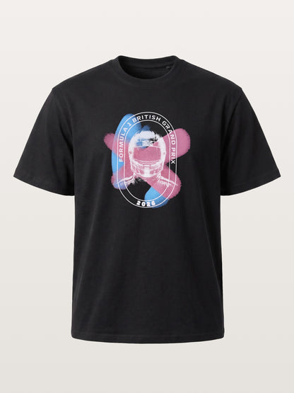 F1 British GP Union Jack Helmet Gildan T-shirt