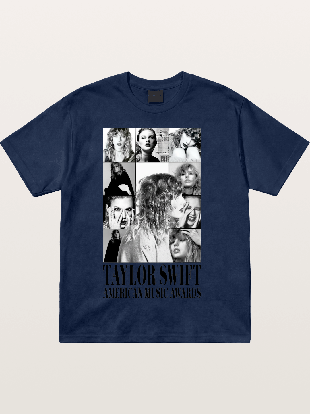 Taylor Swift AMA Collage Print Cotton T-shirt