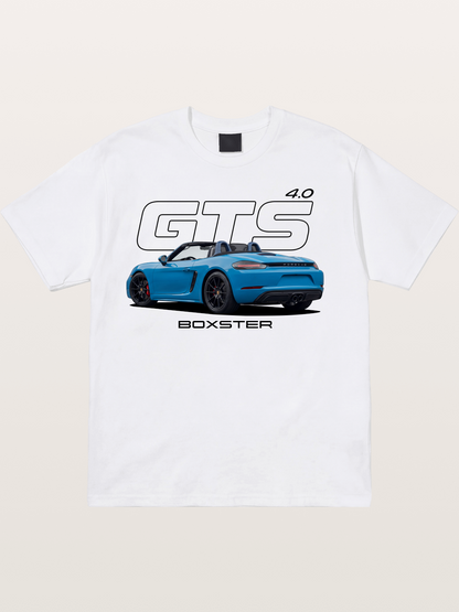 Porsche 718 Boxster GTS Print Cotton T-shirt