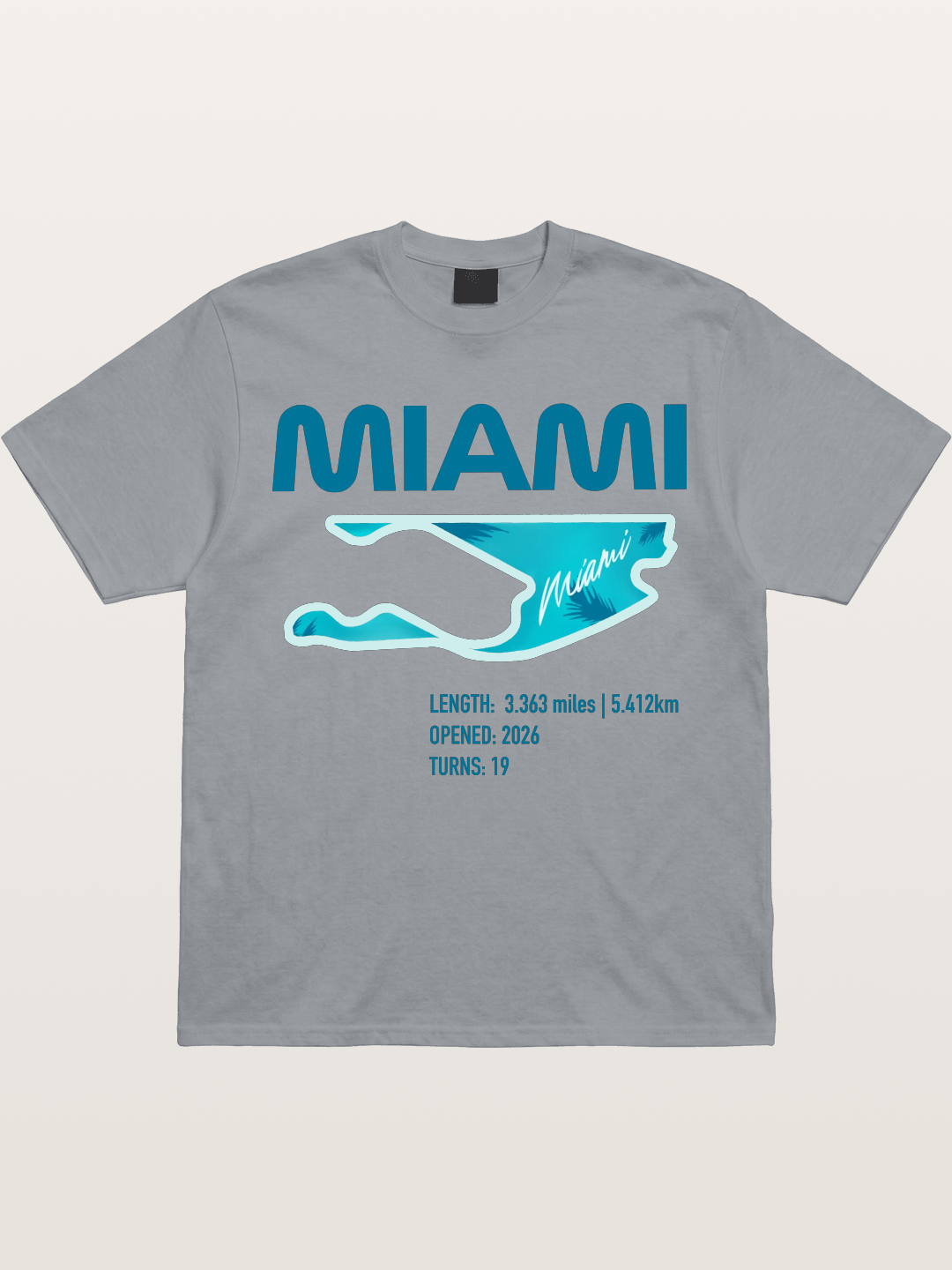 Miami F1 Circuit Map 2026 Gildan T-shirt
